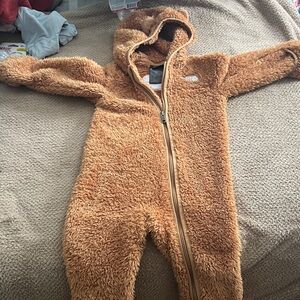 The North Face Fuzzy Tan Kids One Piece